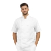 Bluza kucharska biała męska krótki rękaw 8 guzików  roz.M – bluza kucharska – odzież gastronomiczna